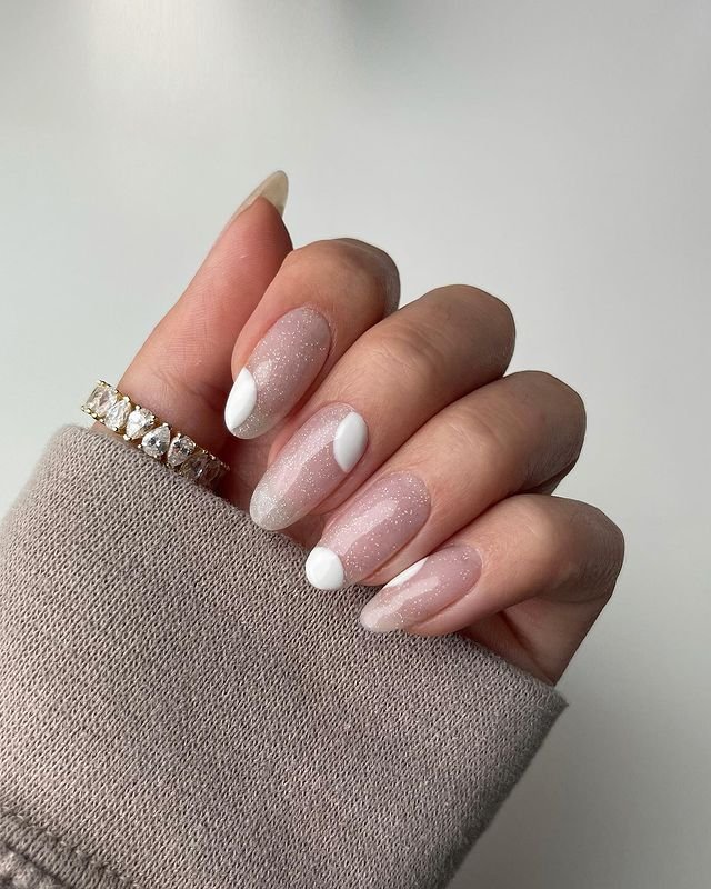 Abstract Sparkle Prom Nails