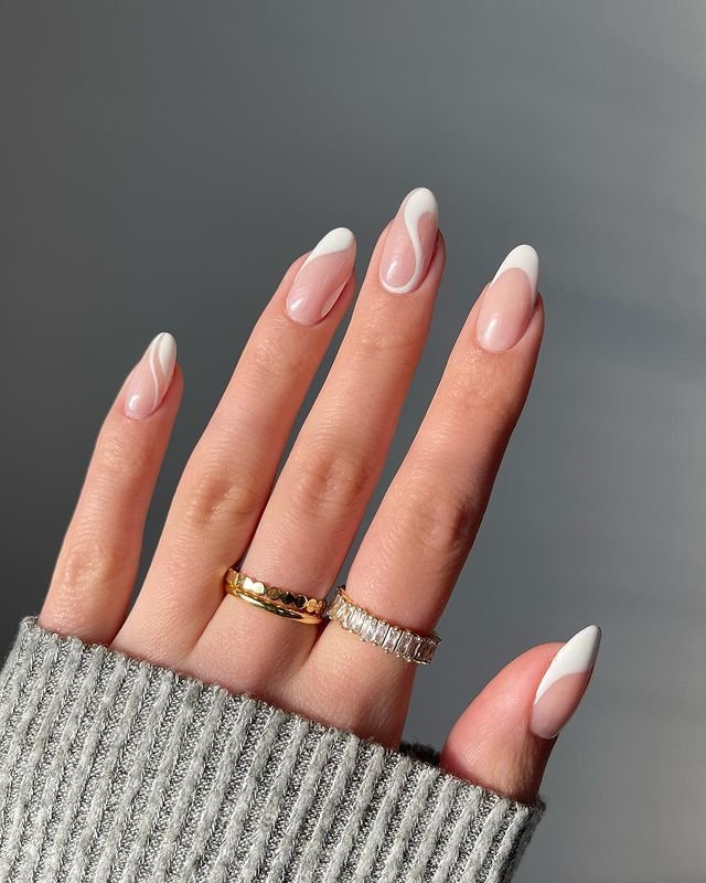 Abstract Swirls Prom Nails