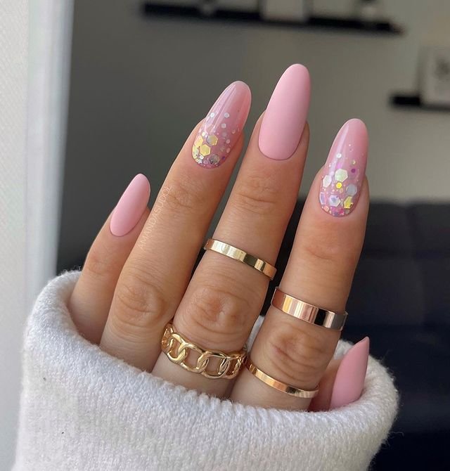 Baby Pink Prom Nails