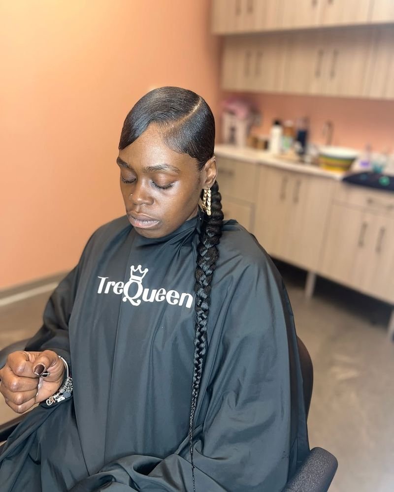Braided Low Ponytail