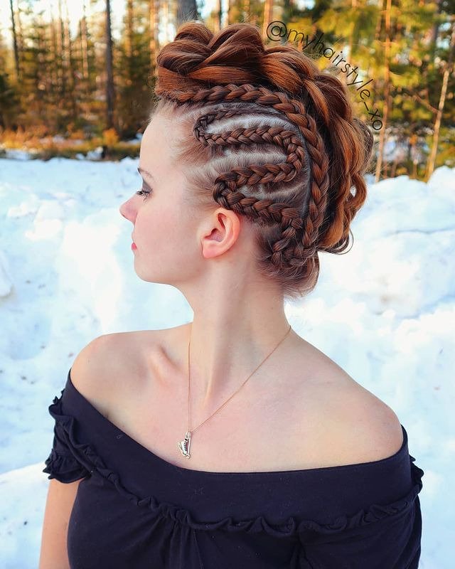 Braided Mohawk Updo
