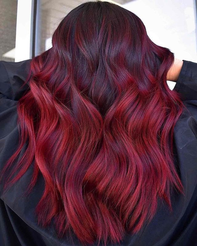 Burgundy Tousled Waves
