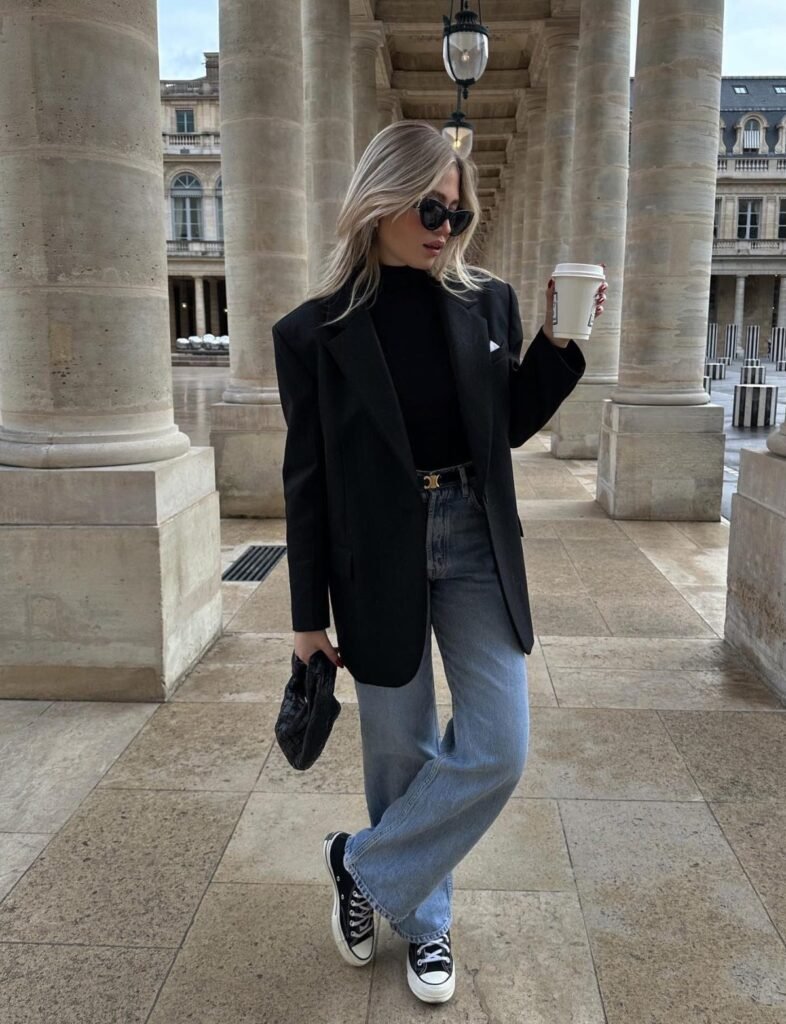 Chic Blazers High Waisted Jeans