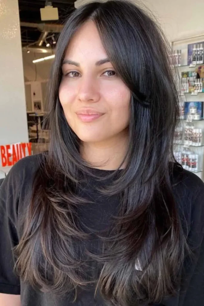 Classic Layered Cut With Curtain Bangs