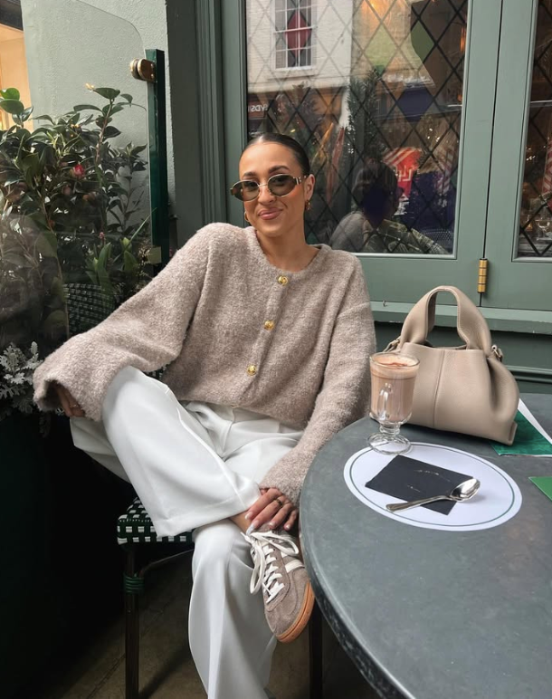 Comfy Casual Sweater and White Pants