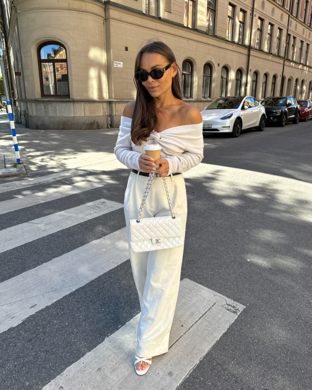 Crisp White Top and Matching Pants