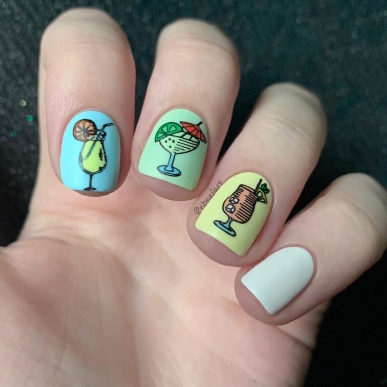 Cruise Cocktail Nail Art