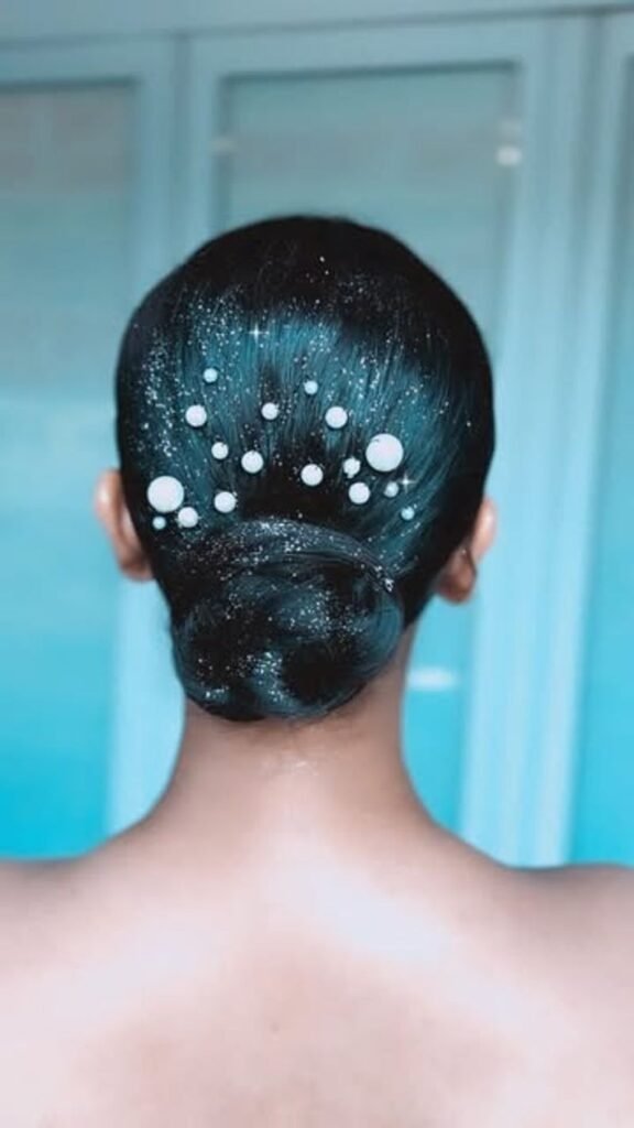 Elegant Bun with Glitter