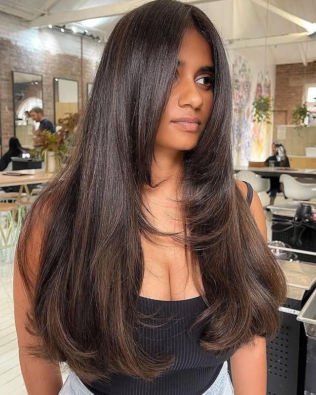 Face Framing Layers Long Haircut