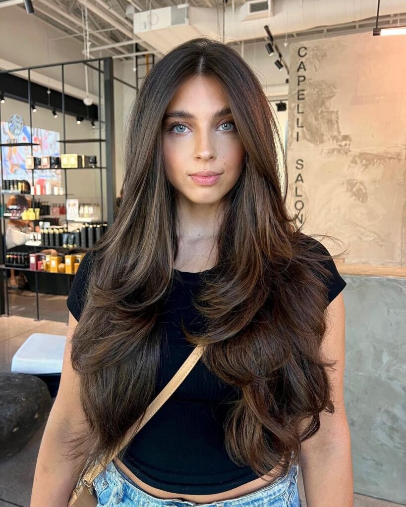 Face Framing Long Layered Haircut