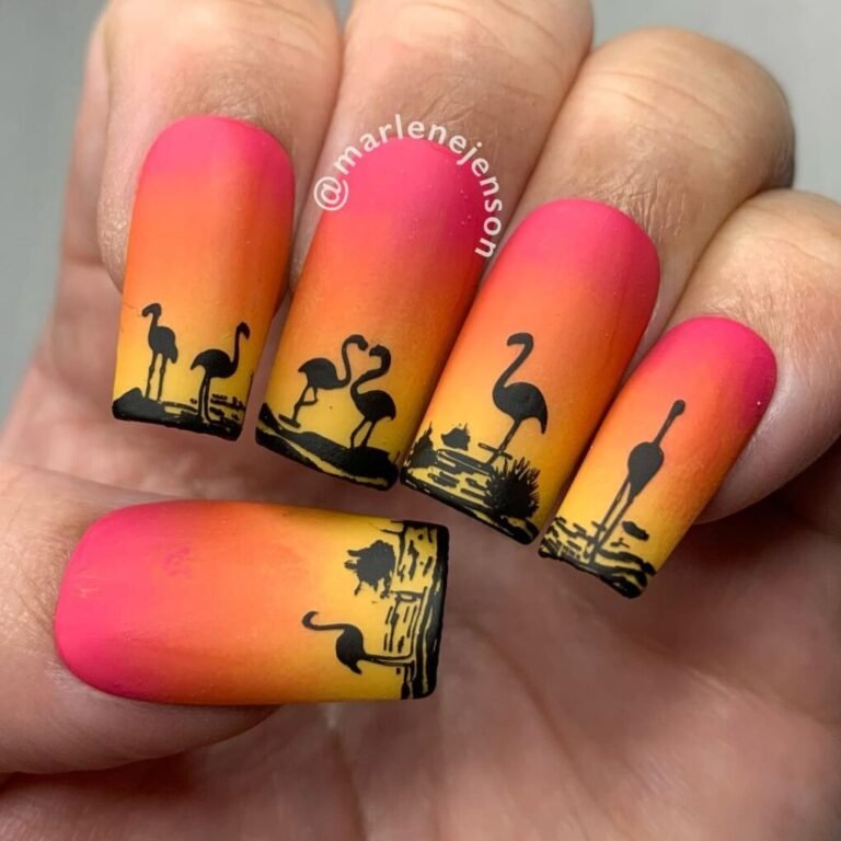 Flamingo Fantasy Nails