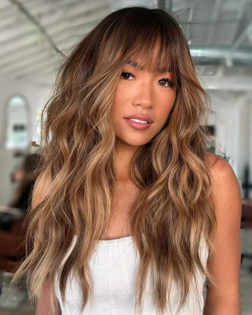 Golden Balayage Long Layered Haircut
