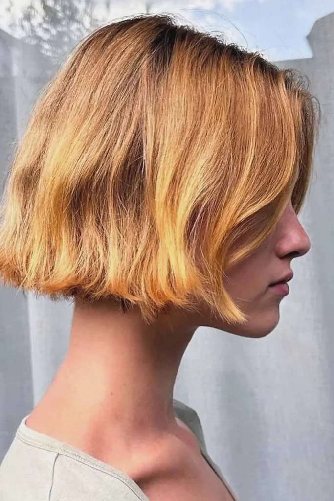 Golden Blonde Bob Style