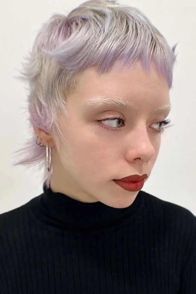 Icy Pixie Cut With Micro Bangs