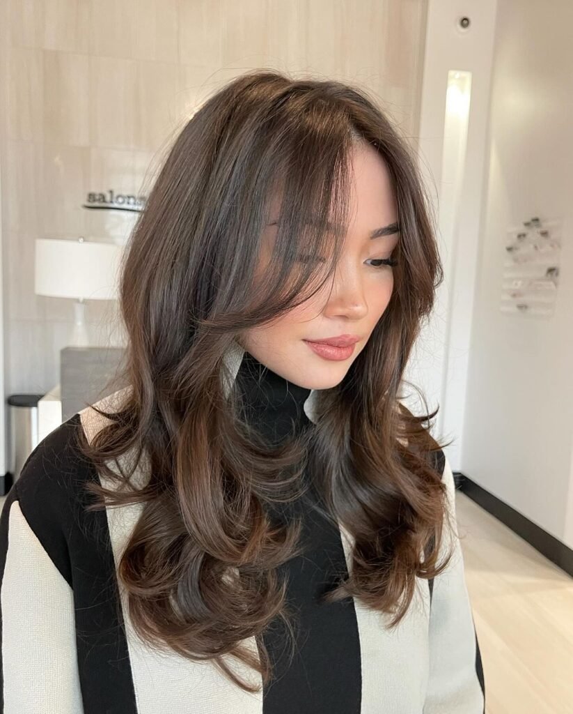 Layered Butterfly Cut With Curtain Bangs