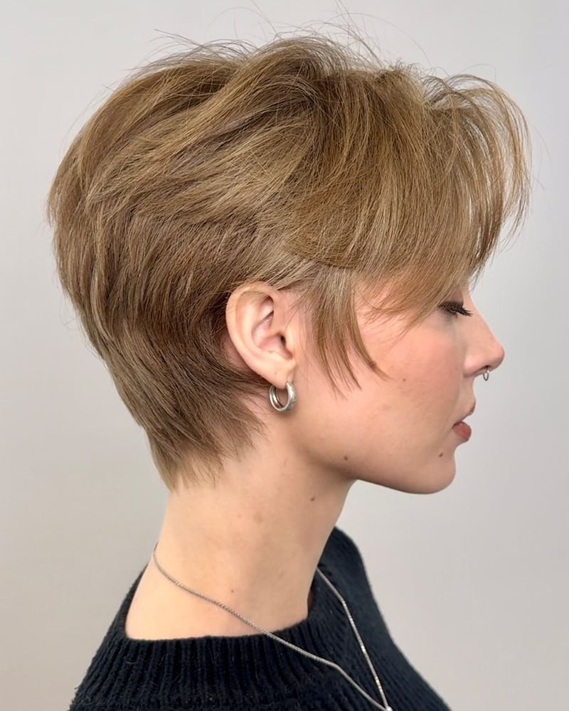 Layered Crop with Bangs