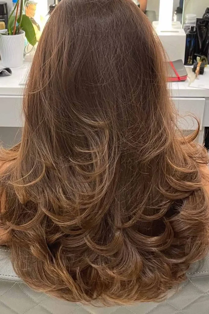 Long Layered Chocolate Brown Waves
