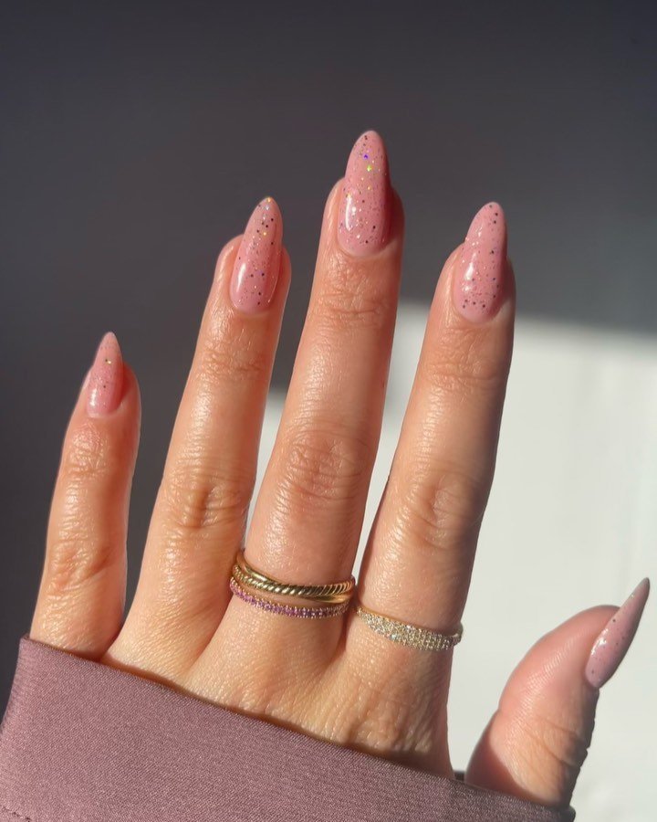 Peachy Pink Prom Nails