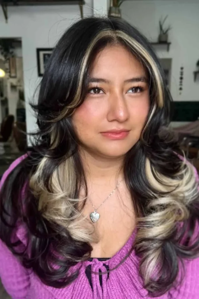 Platinum Glam Peekaboo Hair color