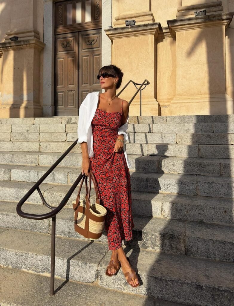 Printed Midi Dress