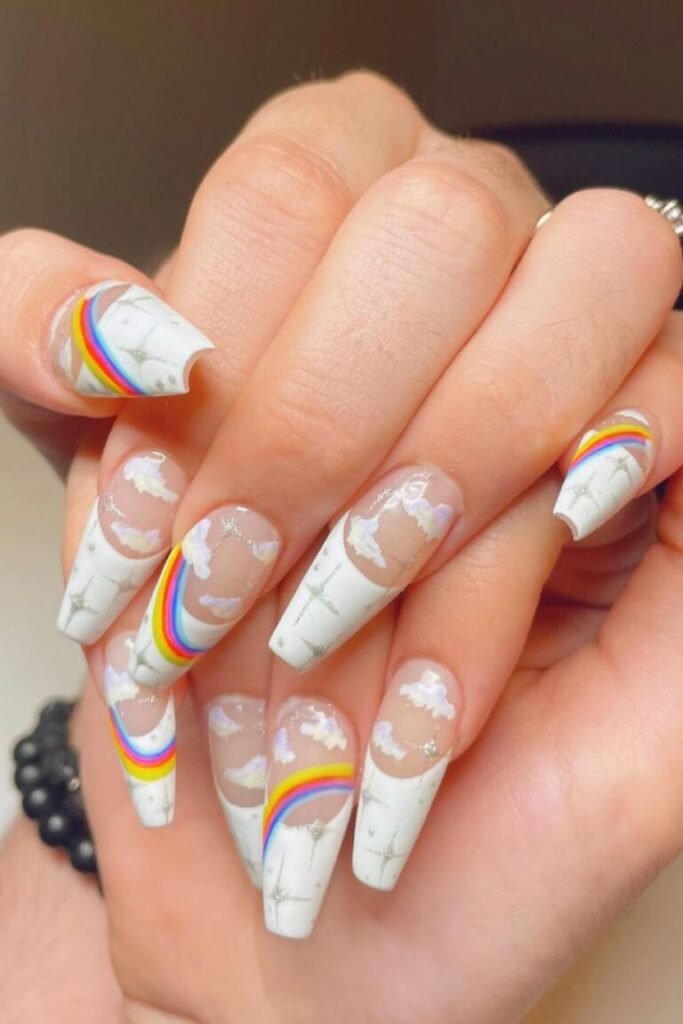 Rainbow Cloud Dreamy Nails