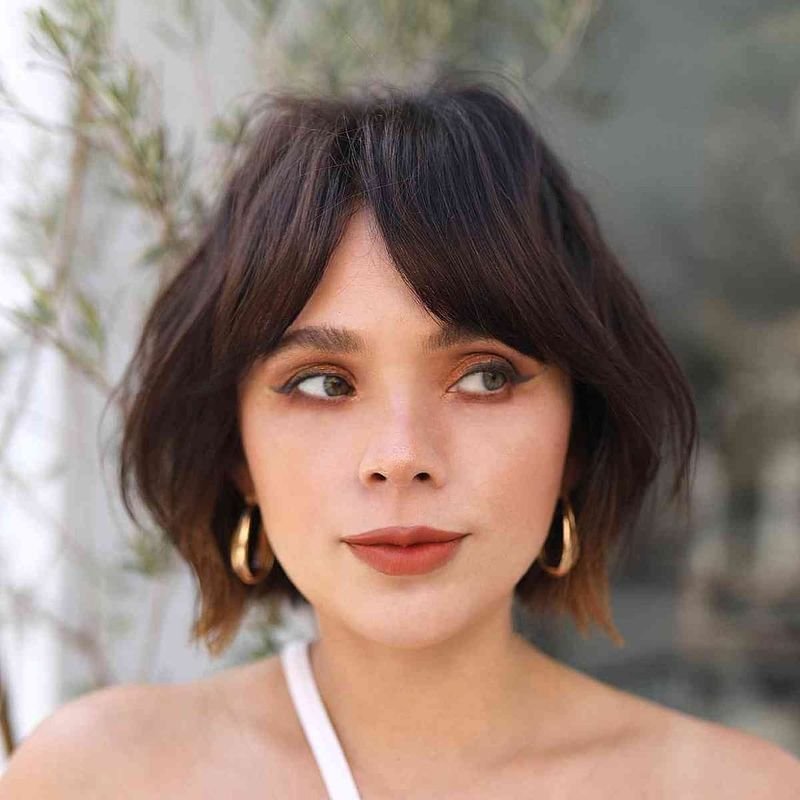 Short Bob with Curtain Bangs