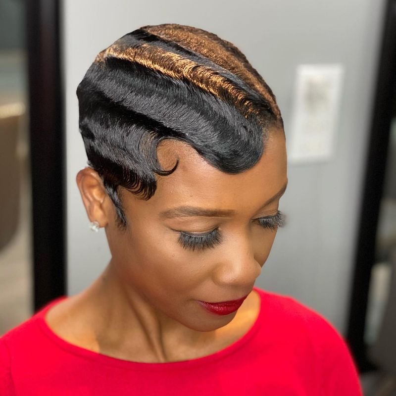 Short Hair with Finger Waves