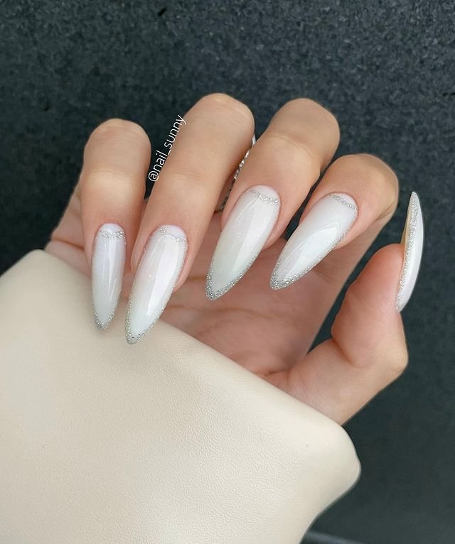 Sparkle Outline Prom Nails