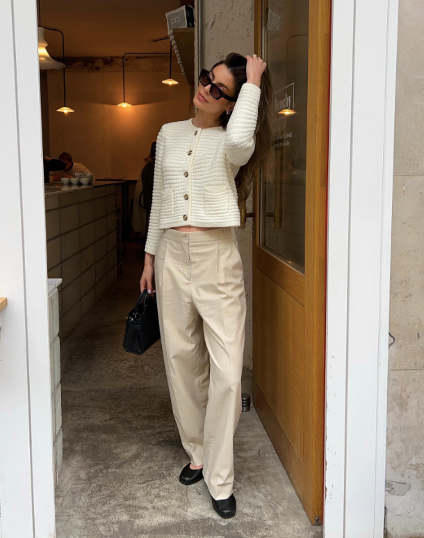 Spring Nudes Pants and Light Sweater