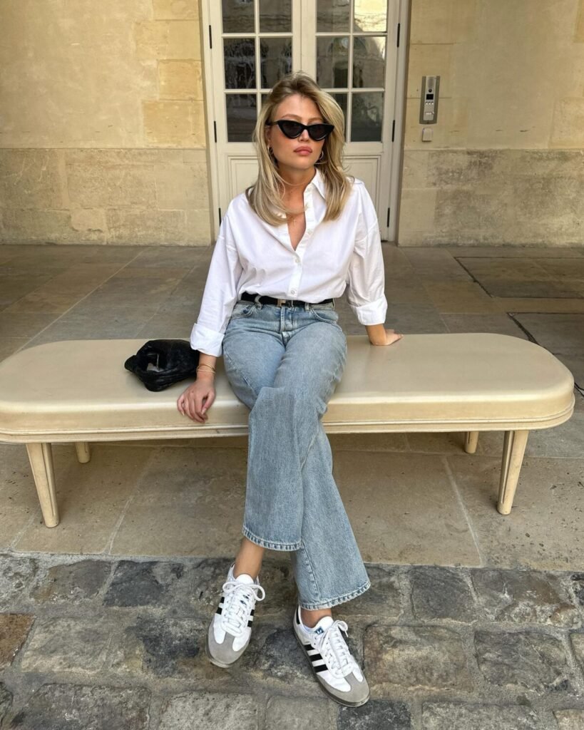 Straight Leg Blue Jeans