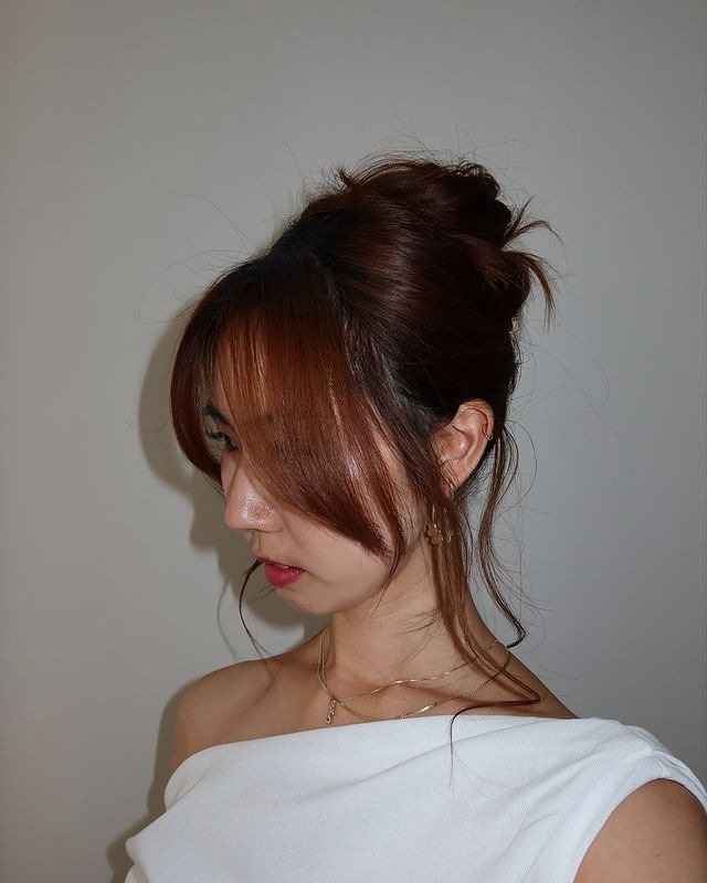 Subtle Auburn Tint Updo