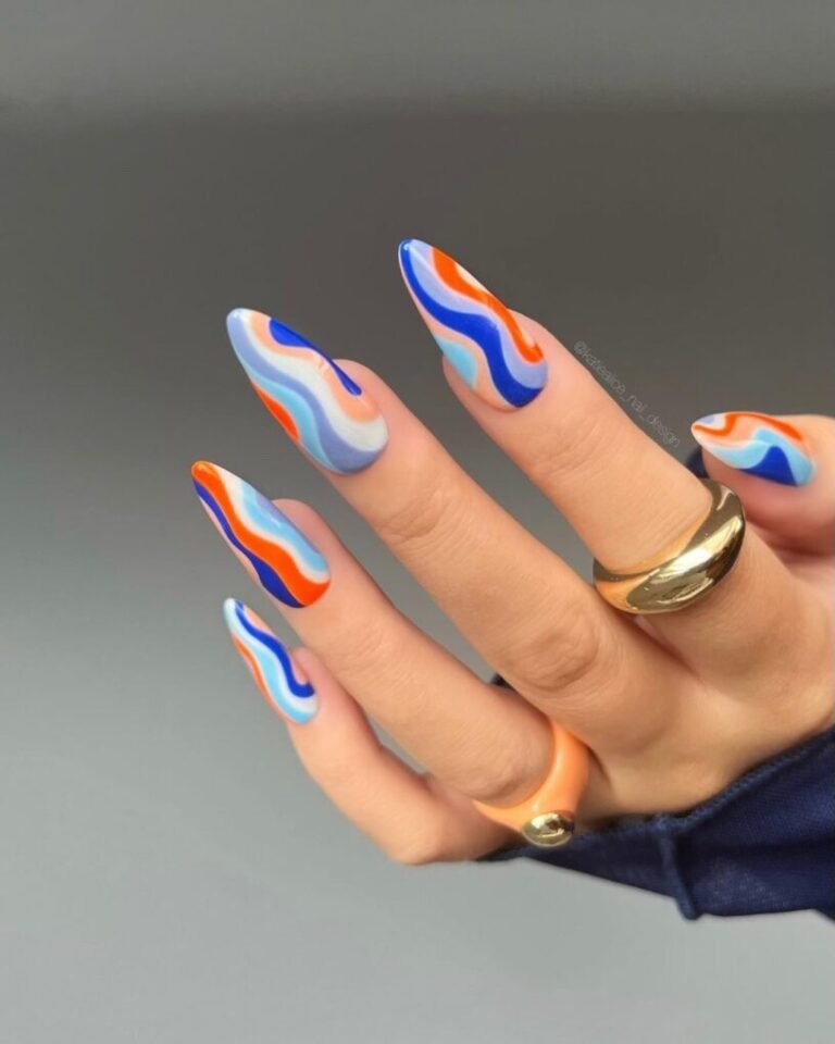 Summer Swirl Nails