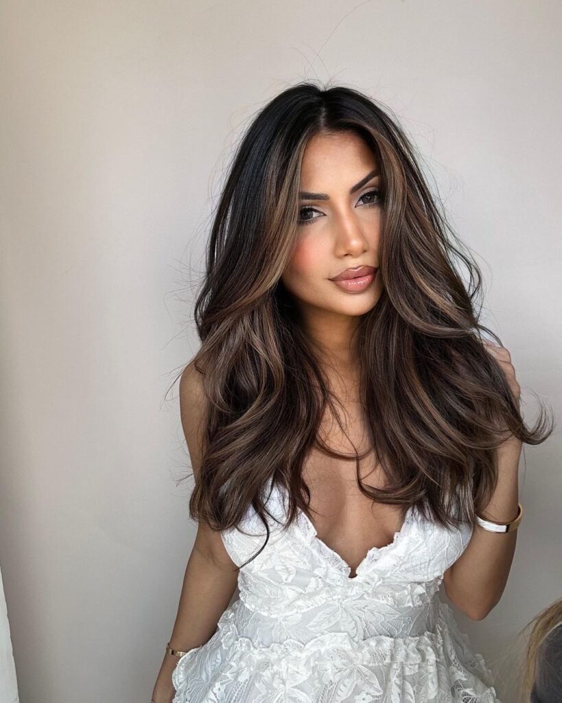Sunkissed Brunette Butterfly Cut 2