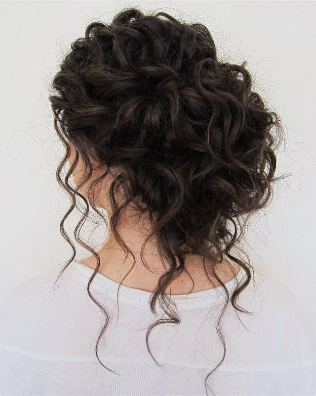 Voluminous Curly Updo