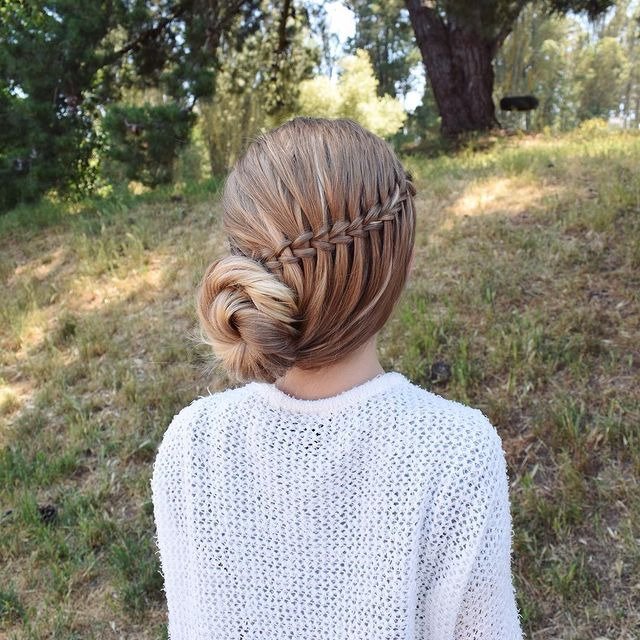 Waterfall Braid Updo