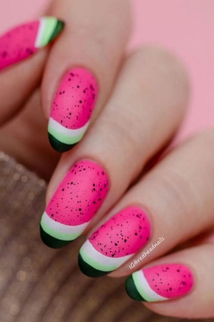Watermelon Vibe Nails