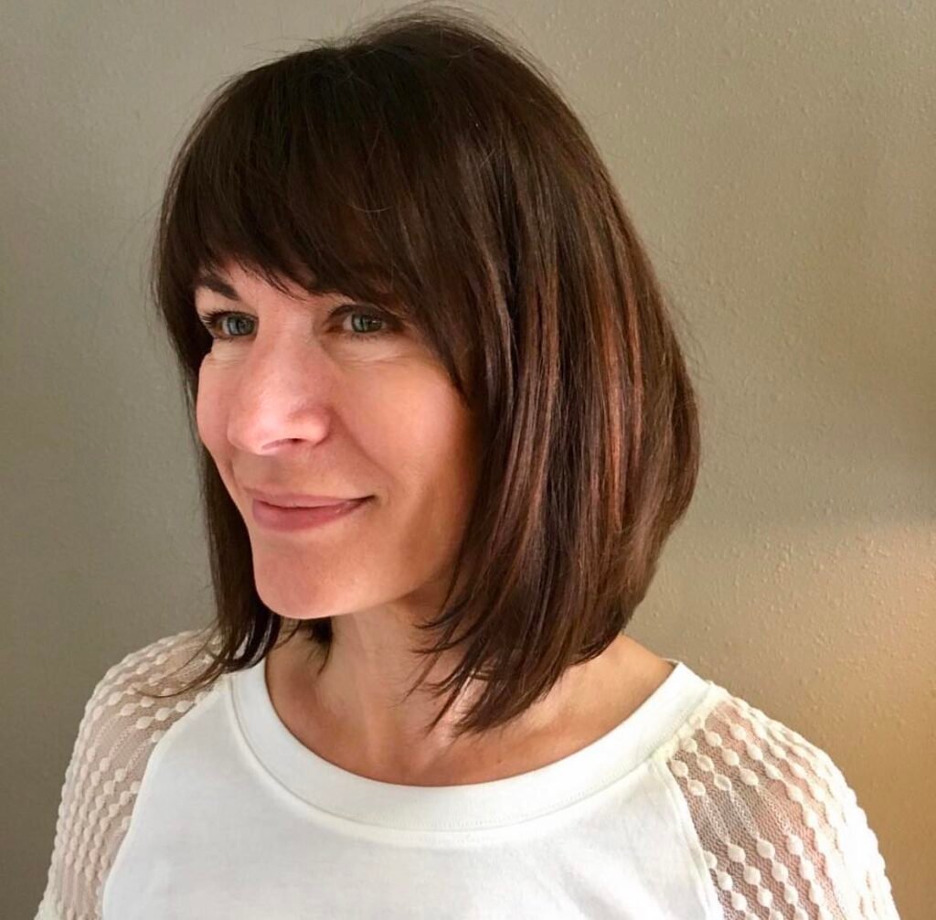 Angled Bangs Hairstyle