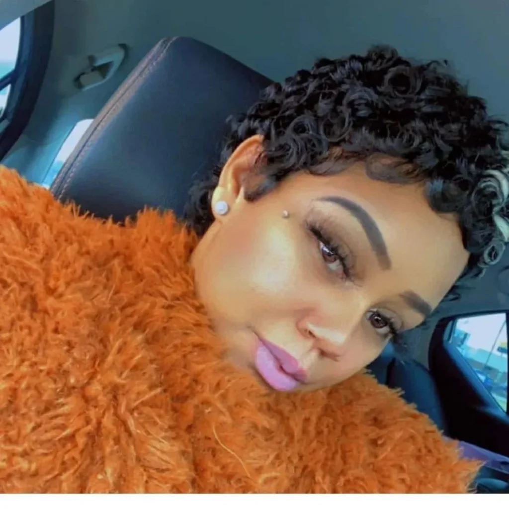 Bold Black Pixie Cut for Round Face