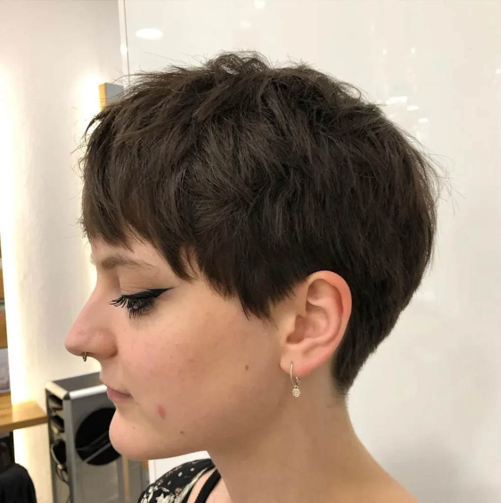 Classic Bowled Pixie for Round Face