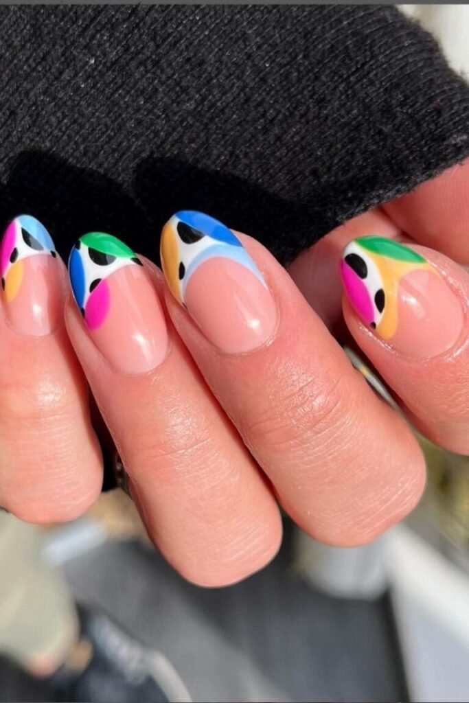 Color Block French Nail Tips