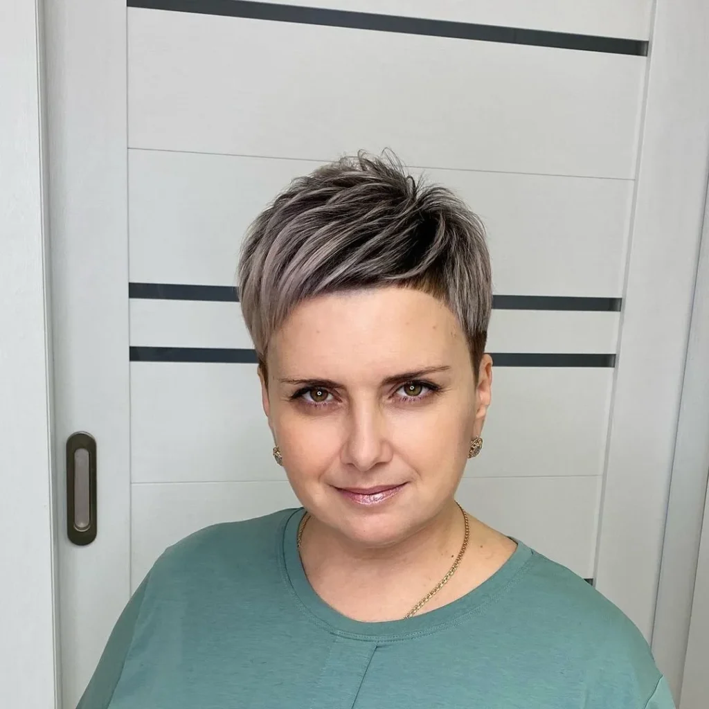 Cute Baby Bangs Pixie for Round Face