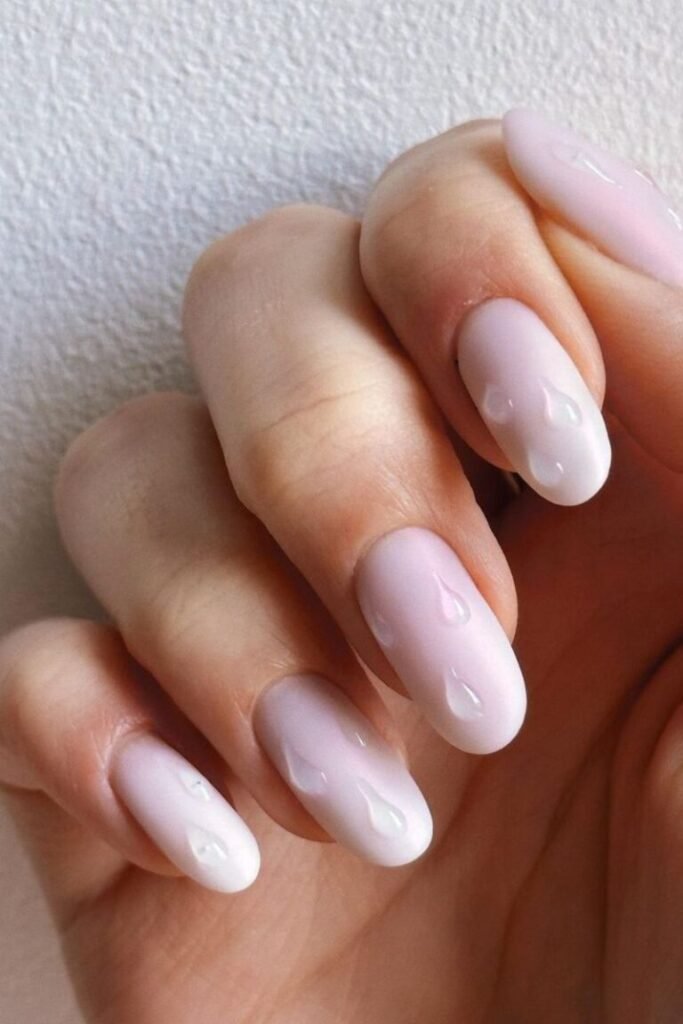 Dewy Drop Effect Bubble Bath Nails
