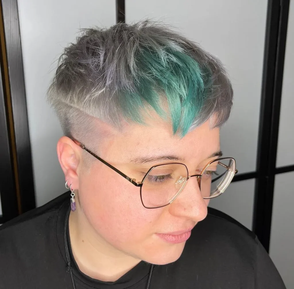 Edgy Bangs Pixie for Round Face