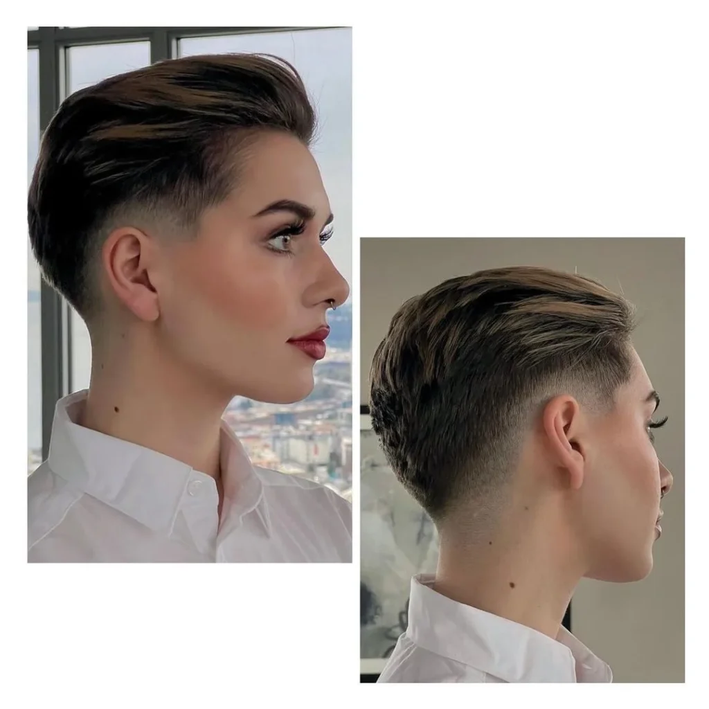 Edgy Undercut Pixie for Round Face