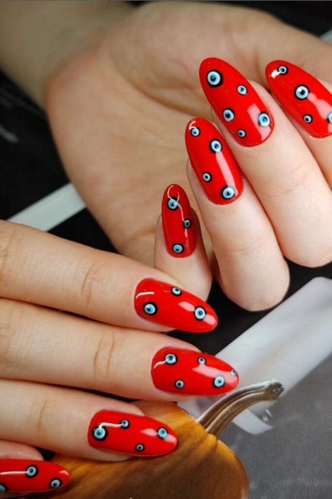 Eye Catching Evil Eye Design Nails