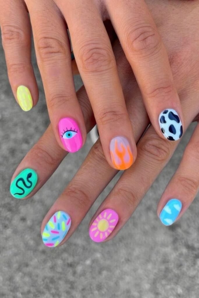 Fun and Funky Doodle Nails