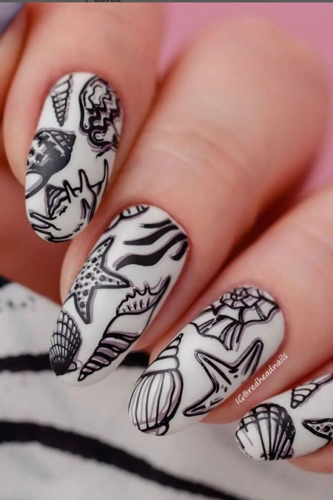 Hawaii Seashell Nails