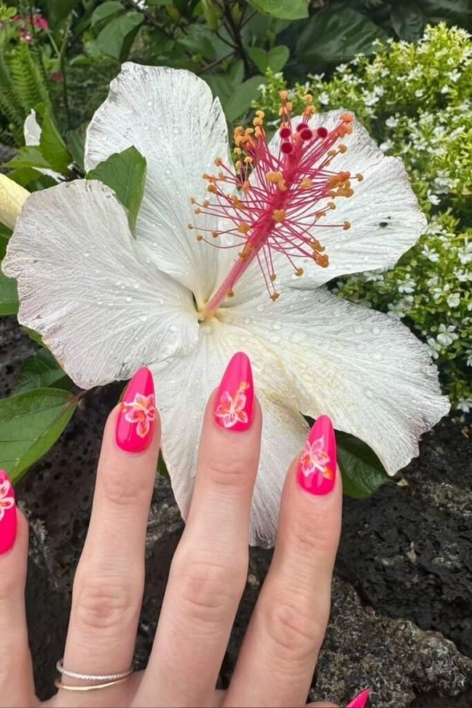 Hibiscus Pop Nails