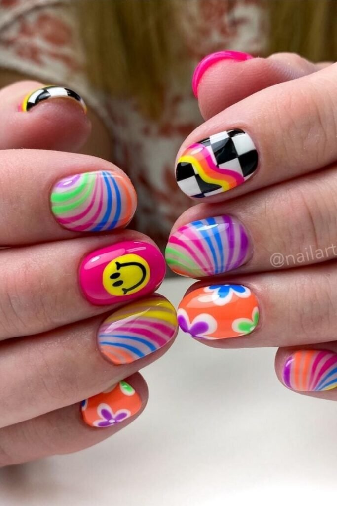 Mixed Media Art Nails