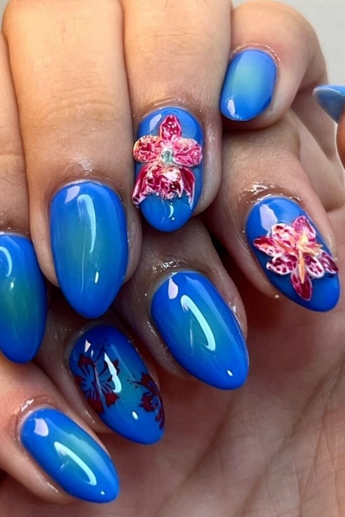 Ocean Orchid Nails
